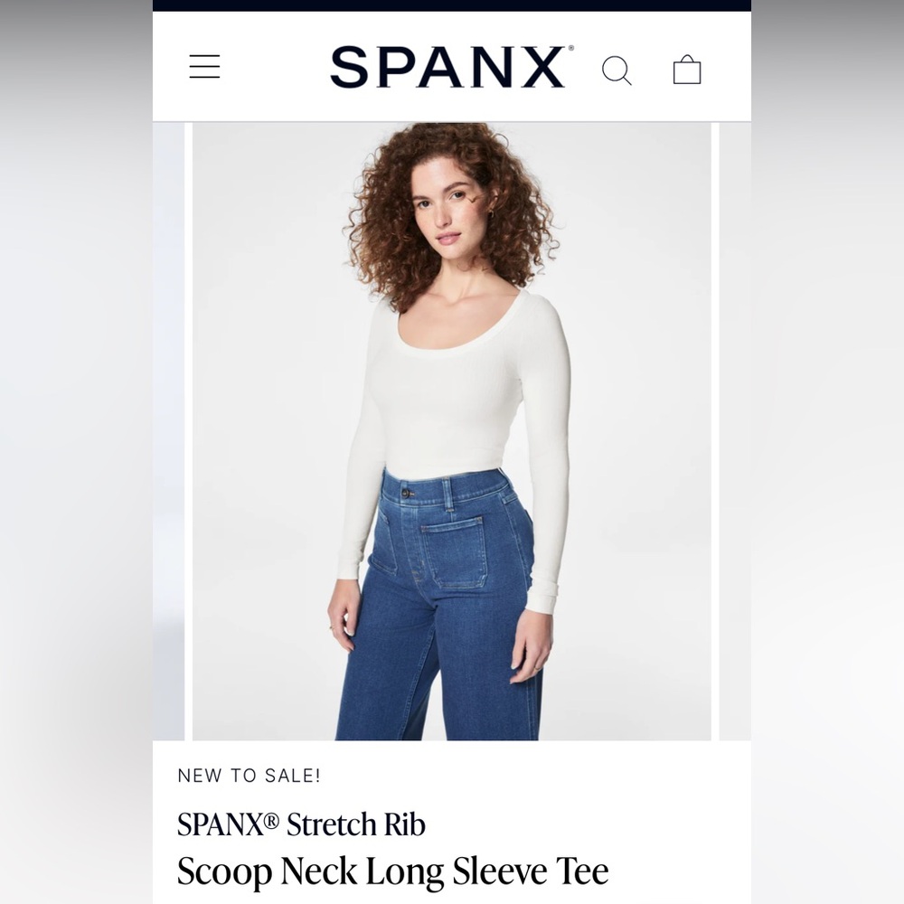 New! Spanx long sleeve ribbed tee